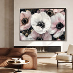 Floral 649 Canvas Art 60 x 40 cm / Black
