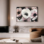 Floral 649 Canvas Art 60 x 40 cm / Black