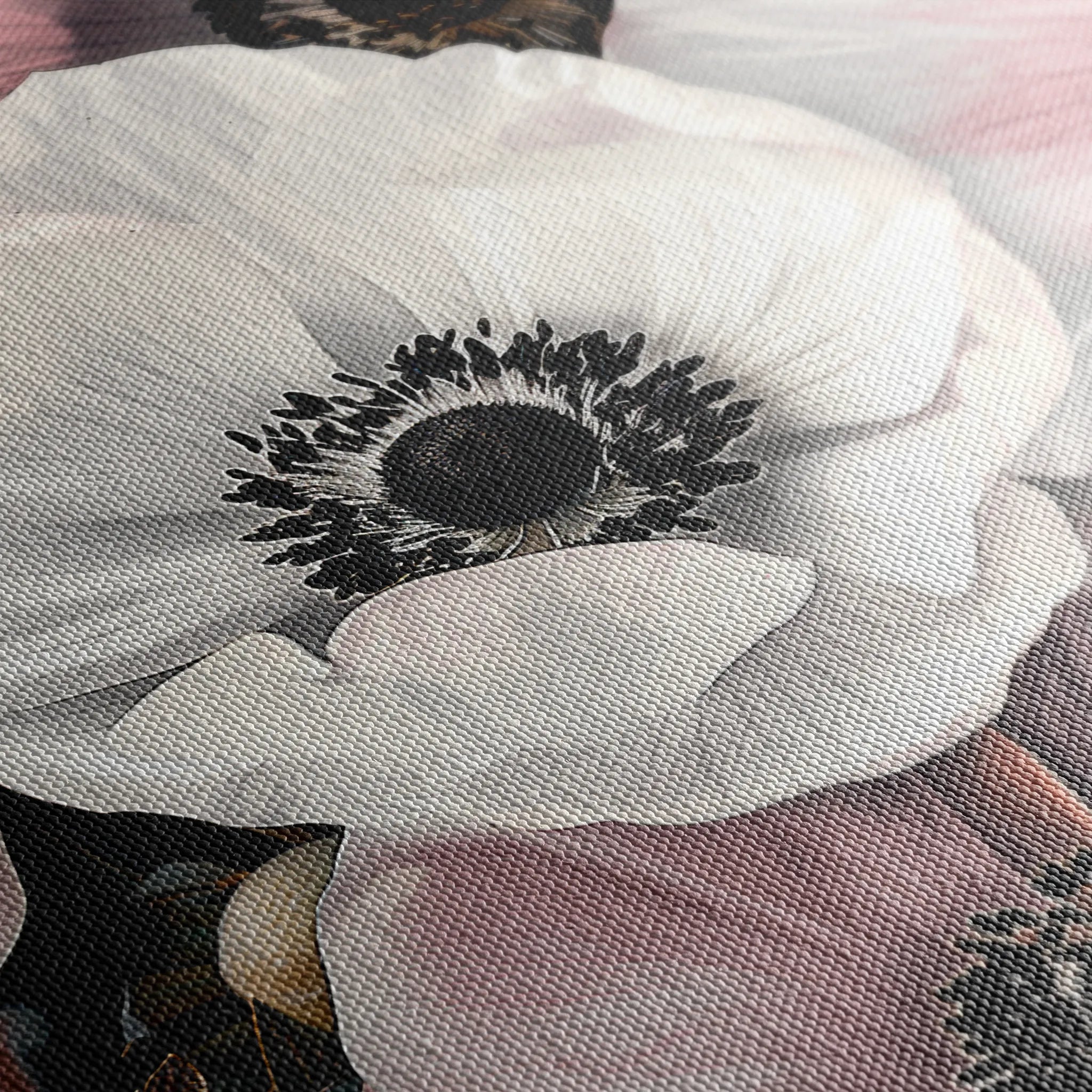 Floral 649 Canvas Art 60 x 40 cm / Black