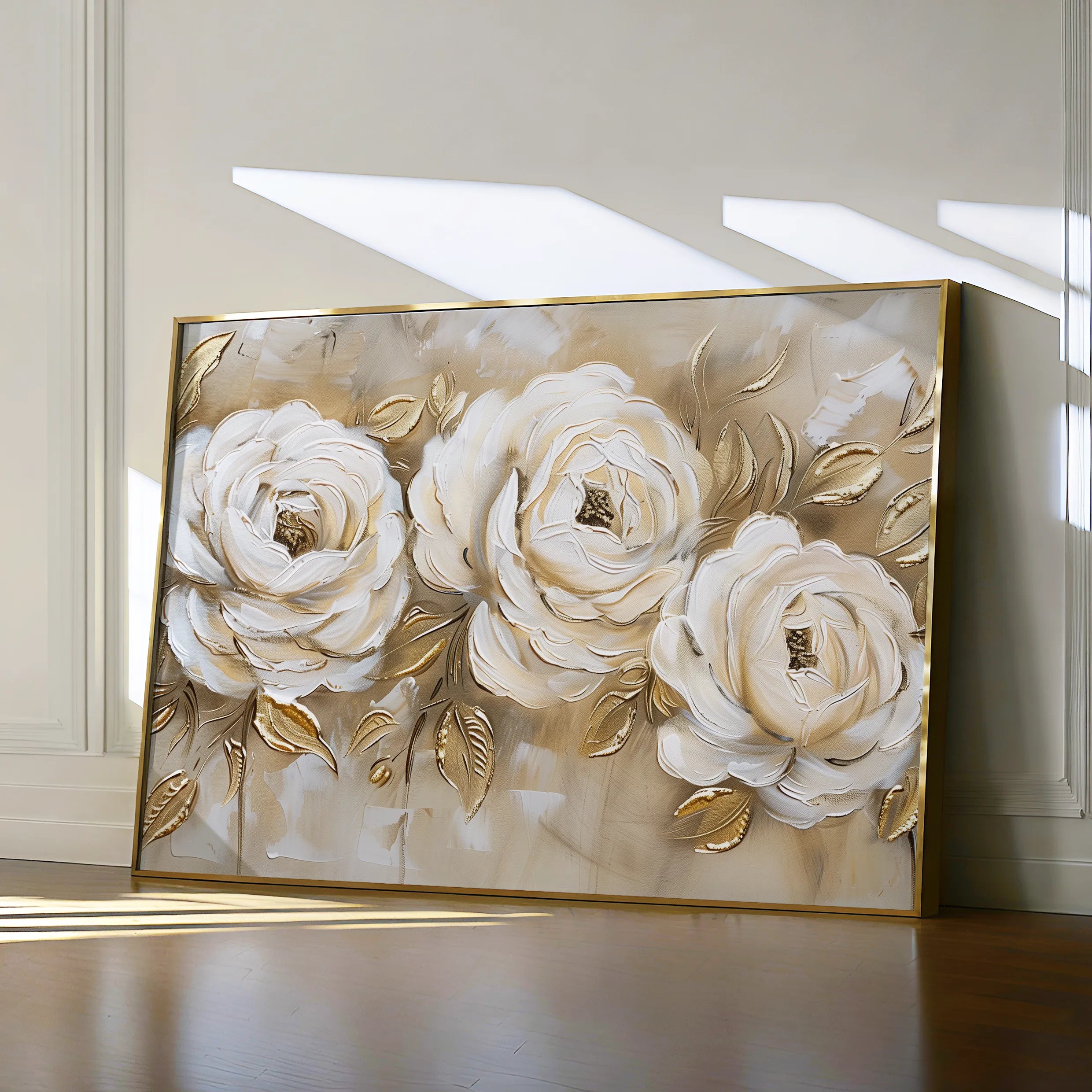 Floral 650 Canvas Art 60 x 40 cm / Black