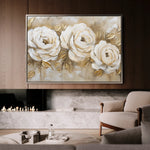 Floral 650 Canvas Art 60 x 40 cm / Black
