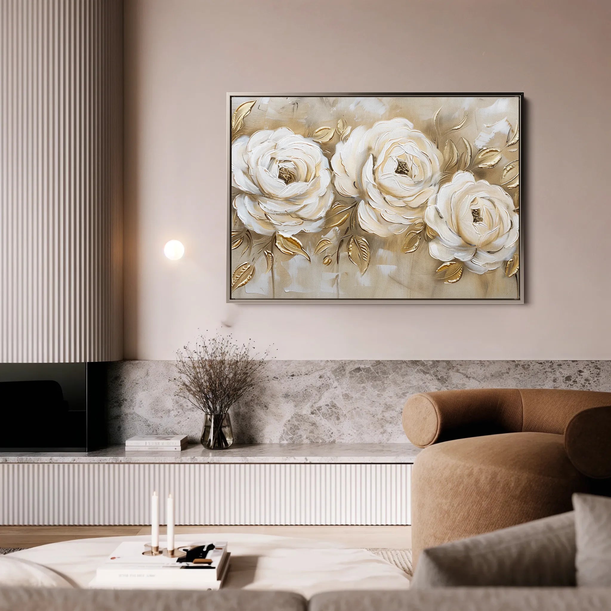 Floral 650 Canvas Art 60 x 40 cm / Black