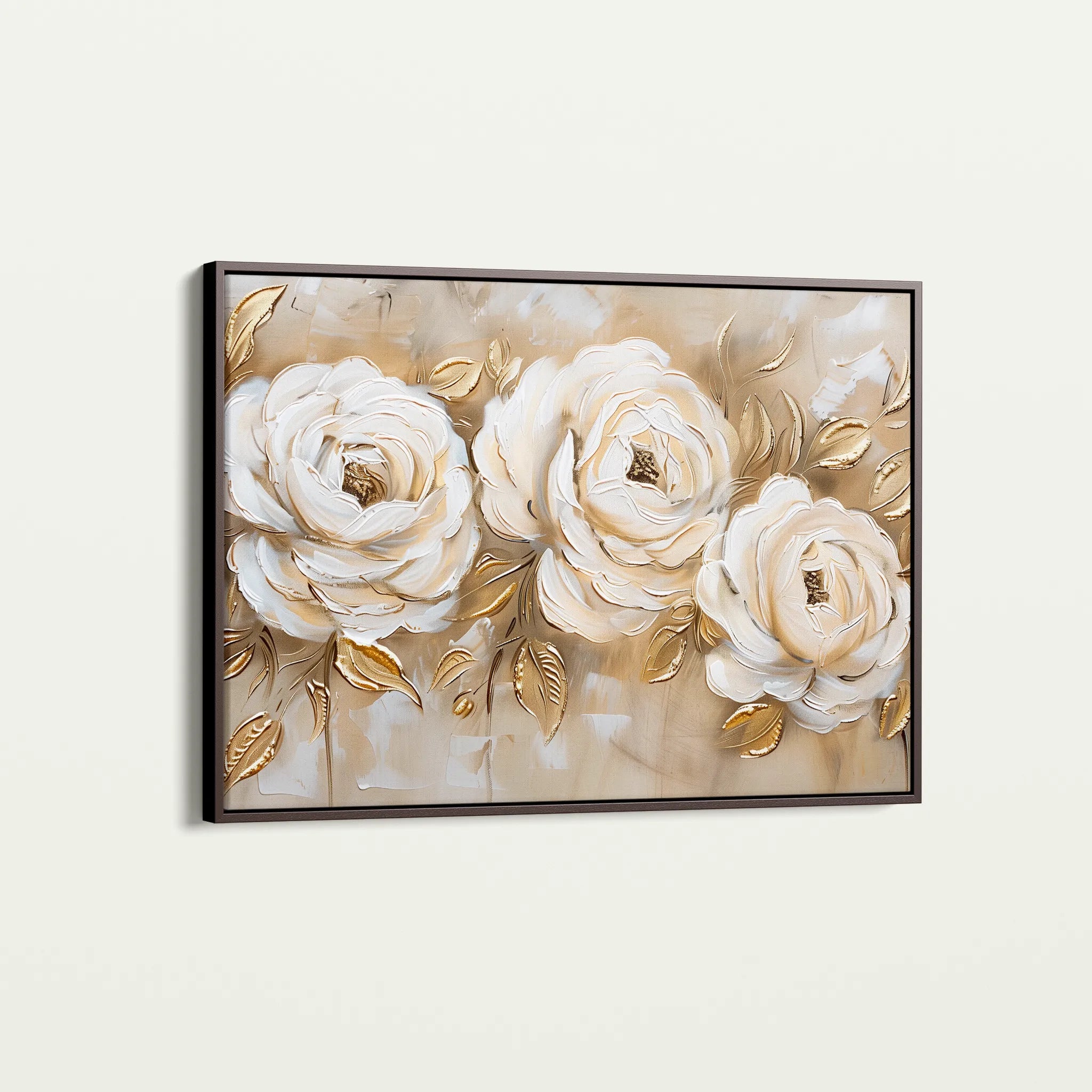 Floral 650 Canvas Art 60 x 40 cm / Black