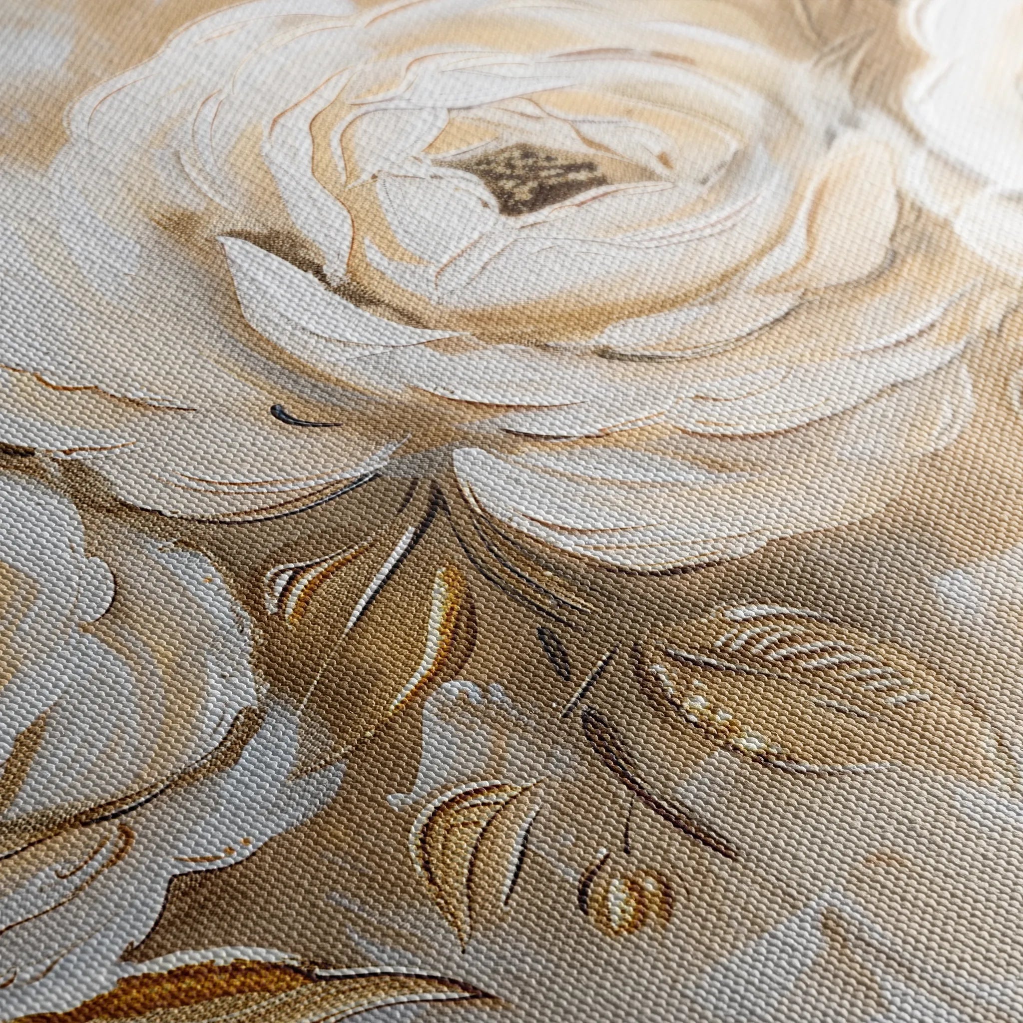 Floral 650 Canvas Art 60 x 40 cm / Black
