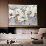 Floral 651 Canvas Art 60 x 40 cm / Black