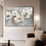 Floral 651 Canvas Art 60 x 40 cm / Black
