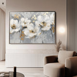 Floral 651 Canvas Art 60 x 40 cm / Black