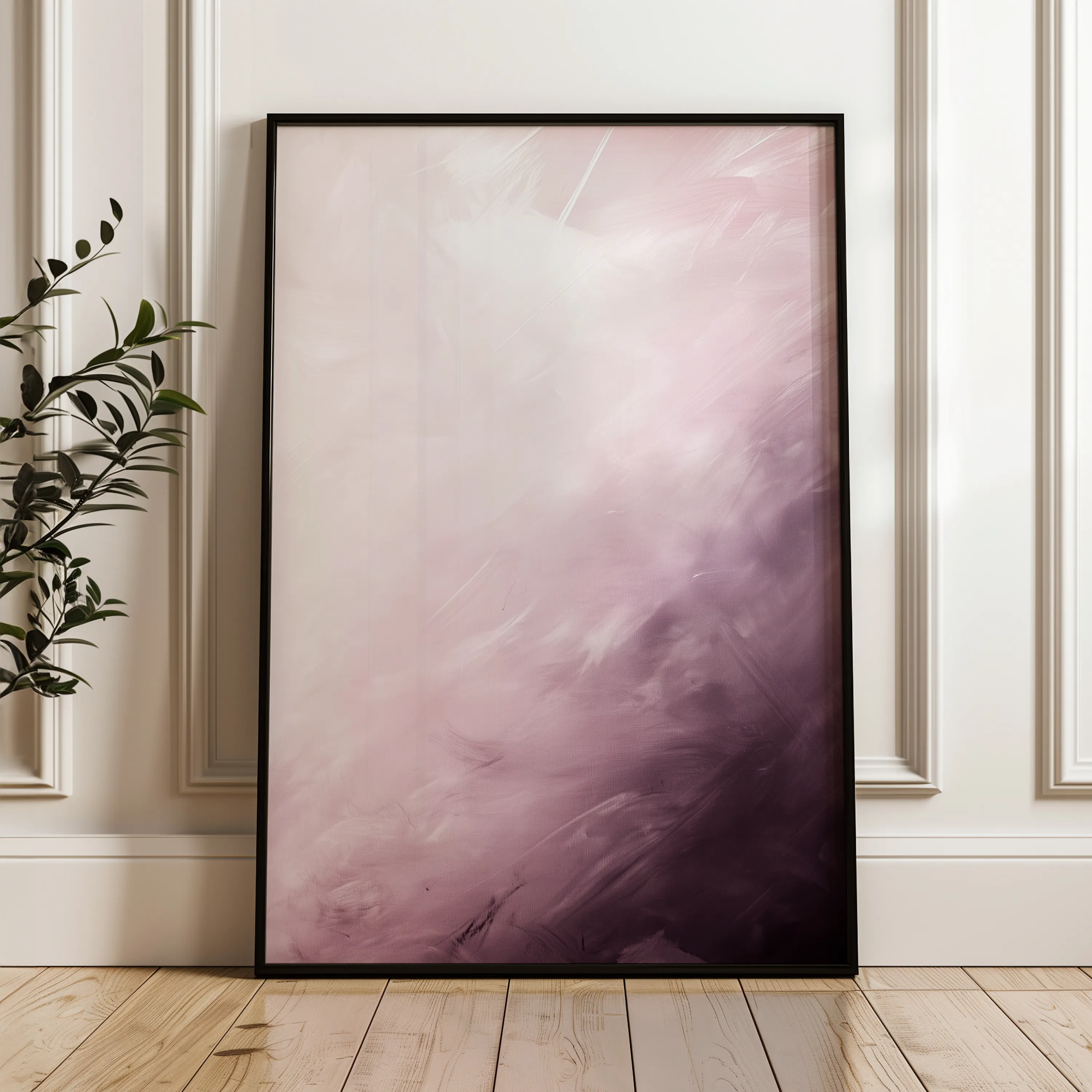 Abstract 652 Canvas Art 60 x 40 cm / Black
