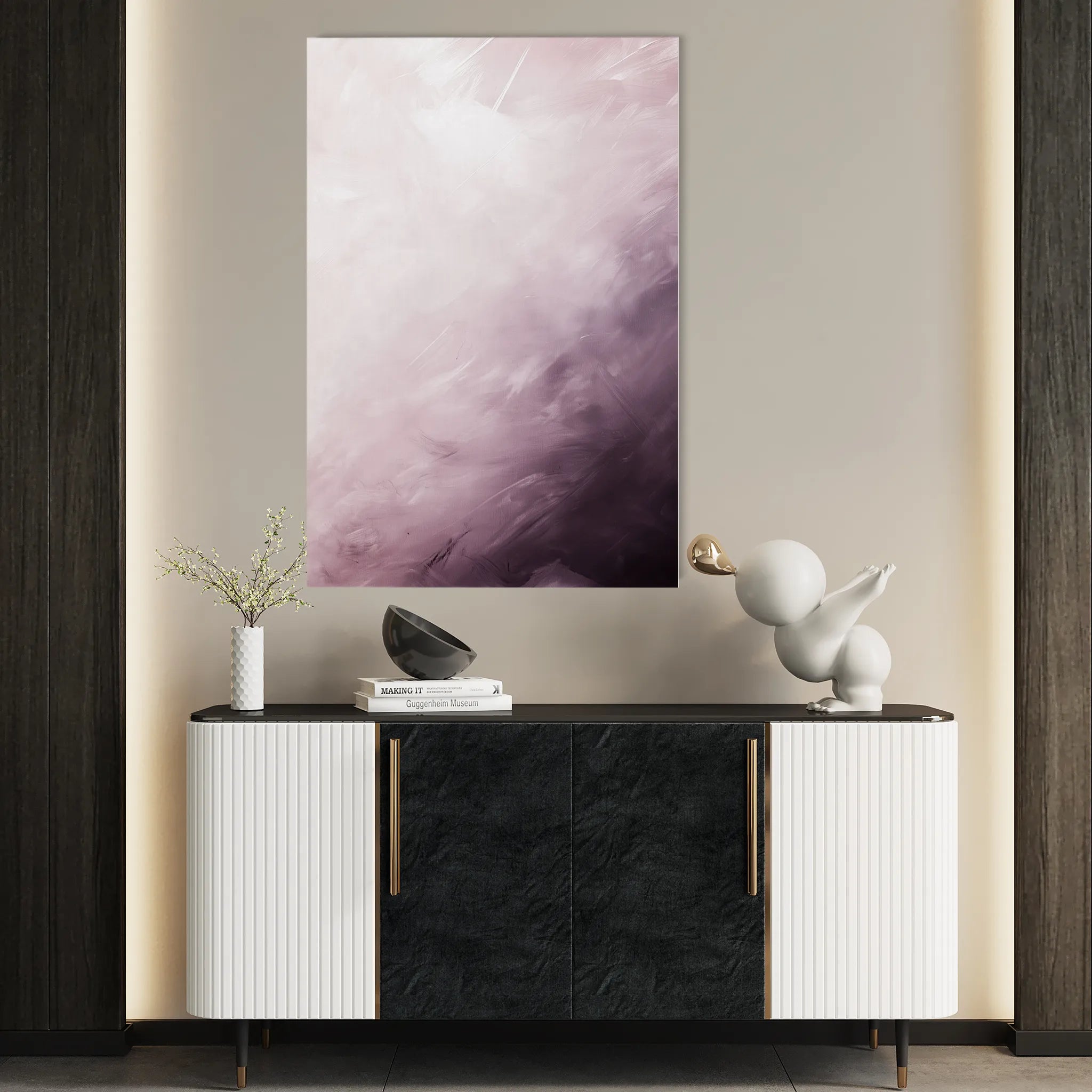Abstract 652 Canvas Art 60 x 40 cm / Black