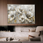 Floral 652 Canvas Art 60 x 40 cm / Black