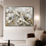 Floral 652 Canvas Art 60 x 40 cm / Black