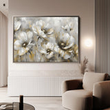 Floral 652 Canvas Art 60 x 40 cm / Black