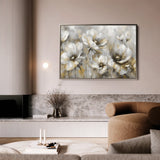 Floral 652 Canvas Art 60 x 40 cm / Black