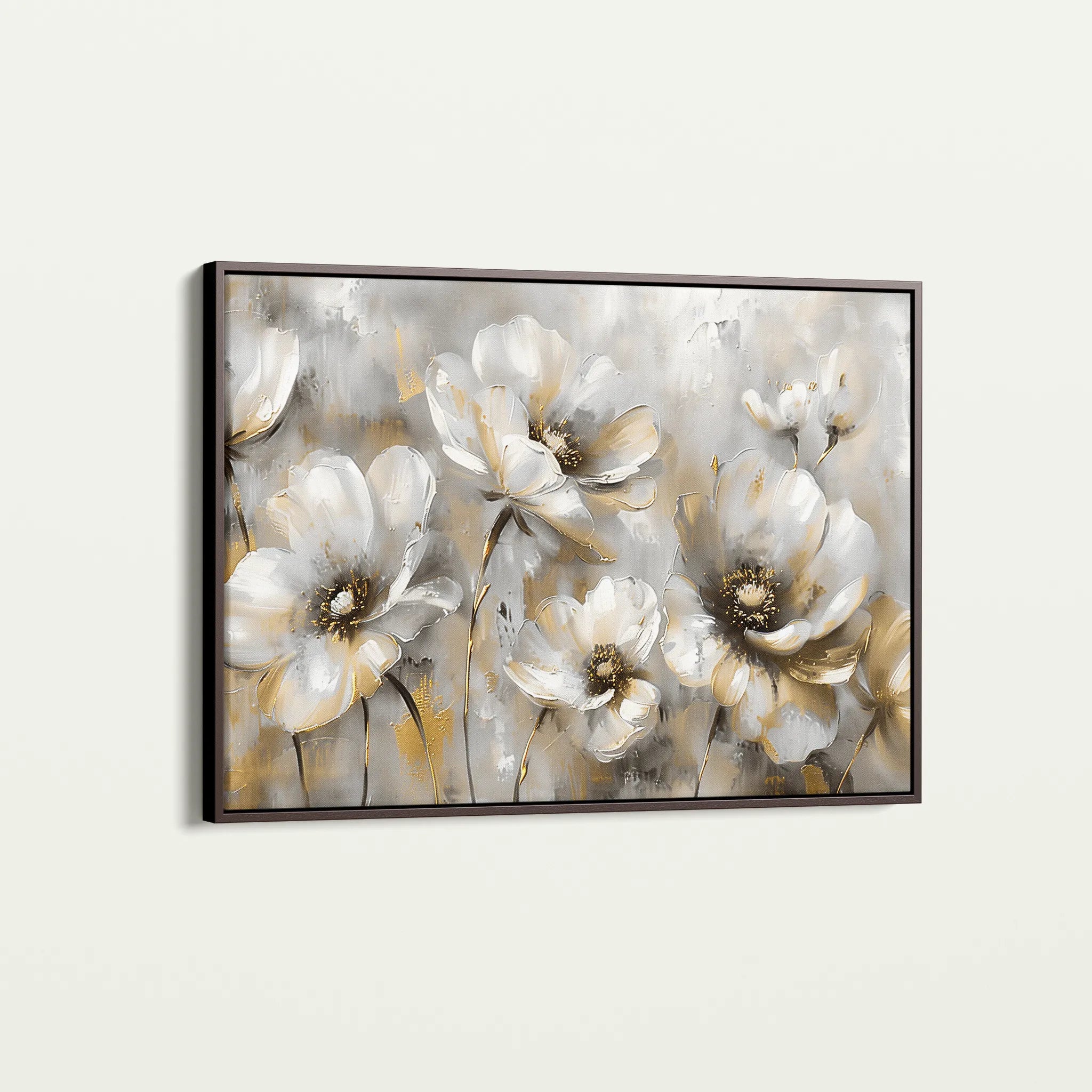 Floral 652 Canvas Art 60 x 40 cm / Black