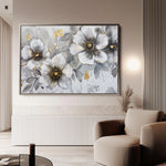 Floral 653 Canvas Art 60 x 40 cm / Black