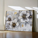 Floral 653 Canvas Art 60 x 40 cm / Black
