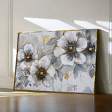 Floral 653 Canvas Art 60 x 40 cm / Black