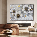 Floral 653 Canvas Art 60 x 40 cm / Black