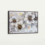 Floral 653 Canvas Art 60 x 40 cm / Black