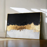 Abstract 654 Canvas Art 60 x 40 cm / Black