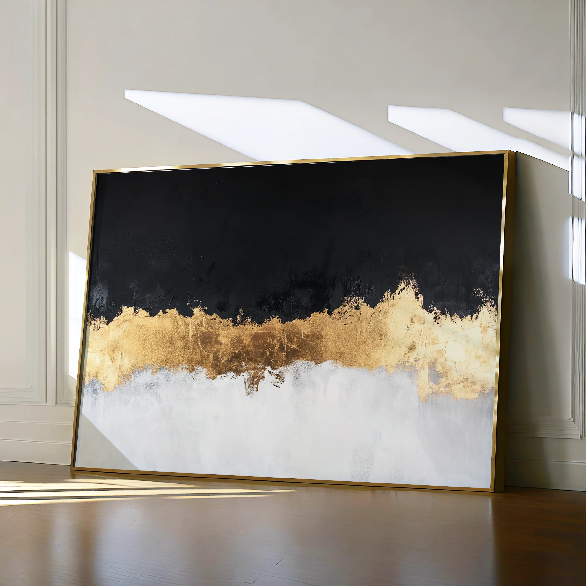 Abstract 654 Canvas Art 60 x 40 cm / Black