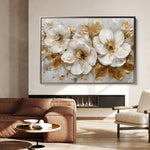 Floral 654 Canvas Art 60 x 40 cm / Black