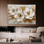 Floral 654 Canvas Art 60 x 40 cm / Black