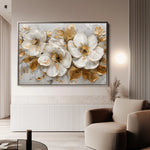 Floral 654 Canvas Art 60 x 40 cm / Black