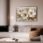 Floral 654 Canvas Art 60 x 40 cm / Black
