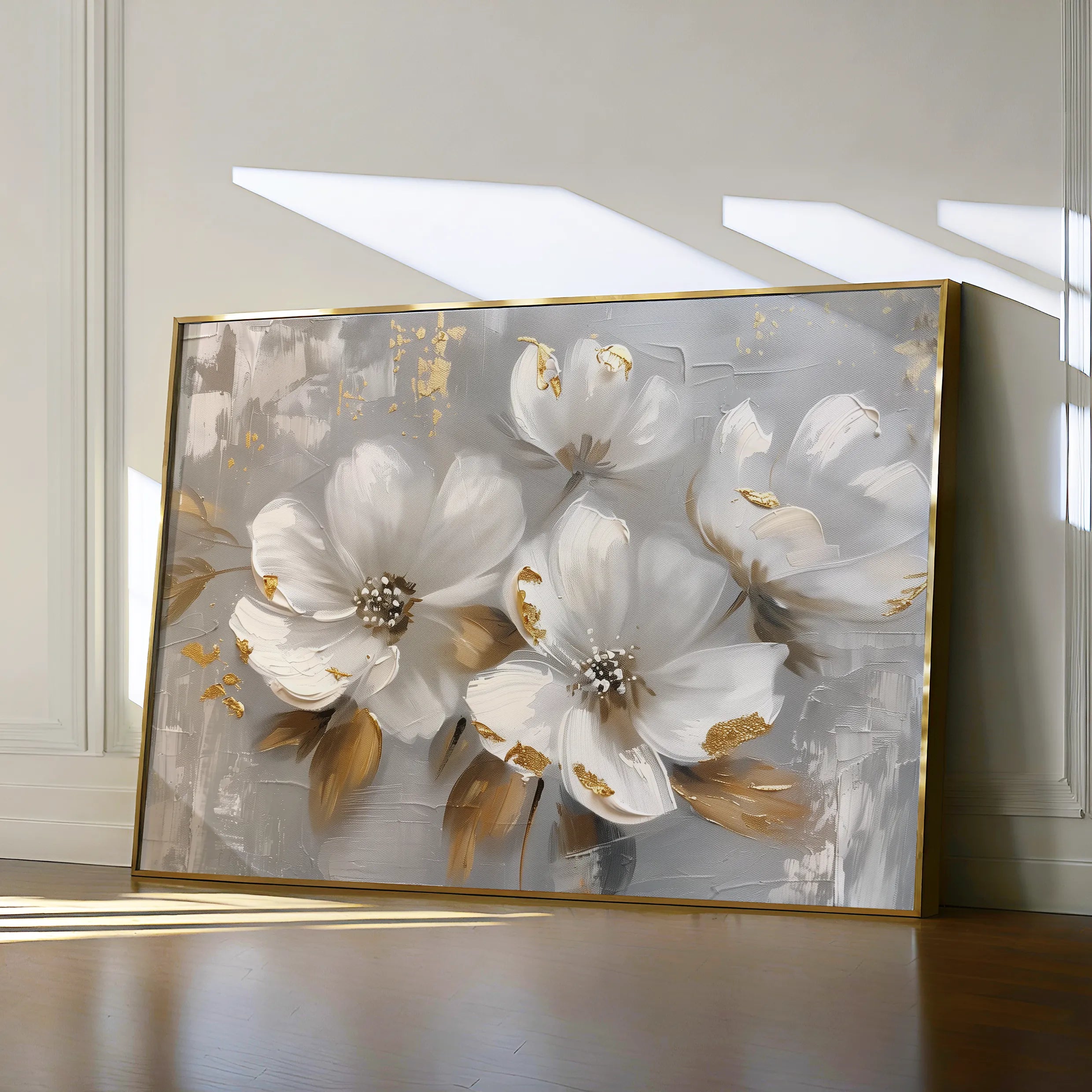 Floral 655 Canvas Art 60 x 40 cm / Black