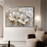 Floral 655 Canvas Art 60 x 40 cm / Black