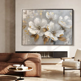 Floral 655 Canvas Art 60 x 40 cm / Black