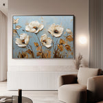Floral 656 Canvas Art 60 x 40 cm / Black