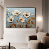 Floral 656 Canvas Art 60 x 40 cm / Black