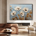 Floral 656 Canvas Art 60 x 40 cm / Black