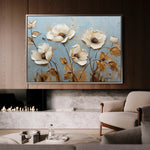 Floral 656 Canvas Art 60 x 40 cm / Black