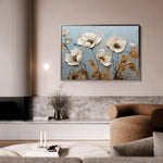 Floral 656 Canvas Art 60 x 40 cm / Black