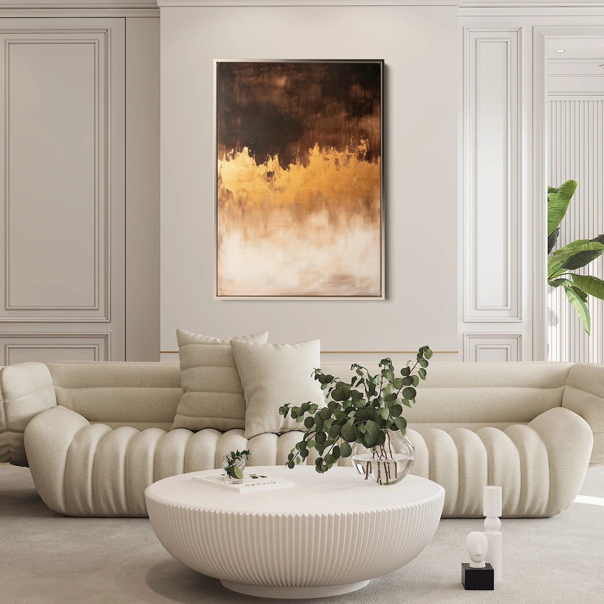 Abstract 657 Canvas Art 60 x 40 cm / Black