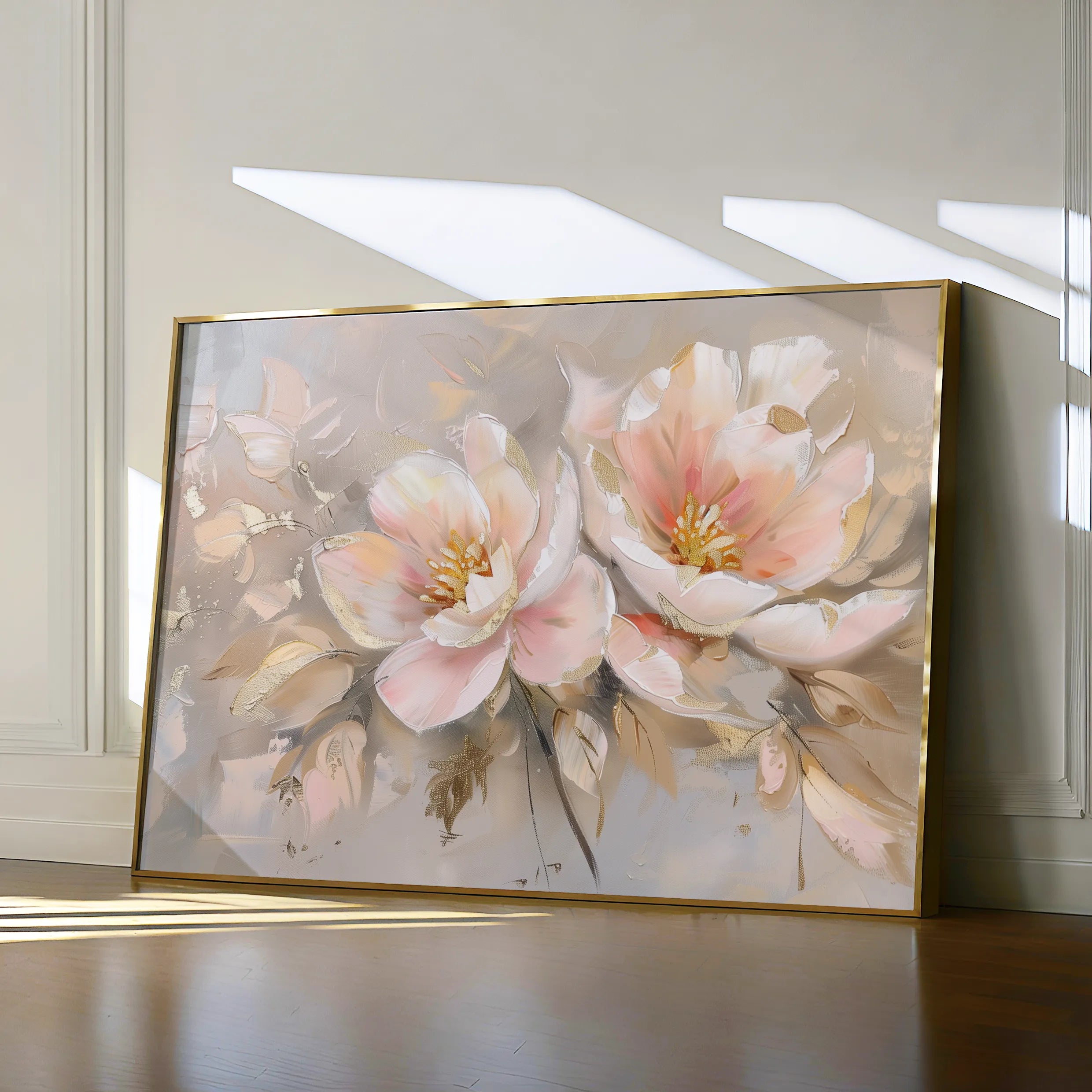 Floral 657 Canvas Art 60 x 40 cm / Black