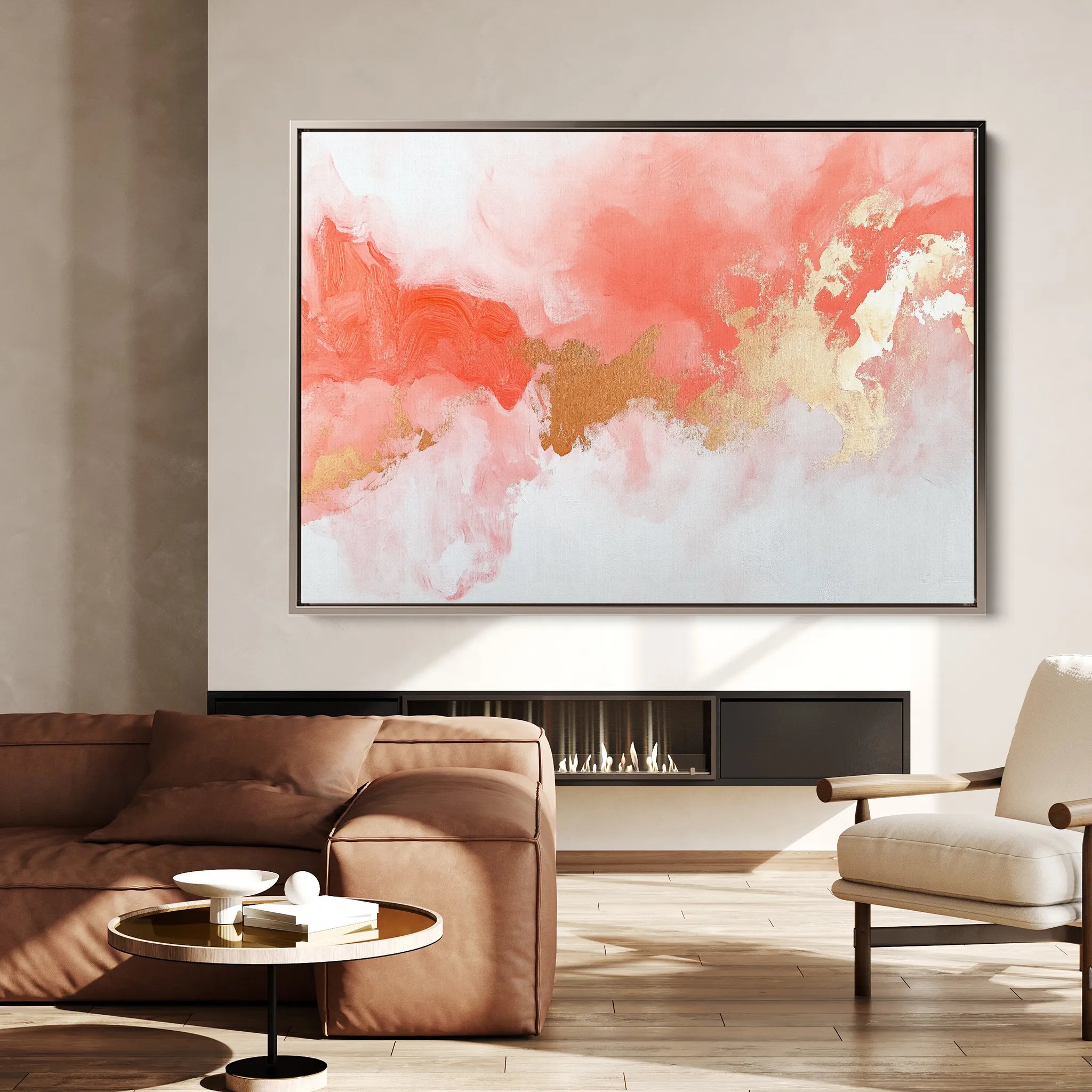 Abstract 658 Canvas Art 60 x 40 cm / Black