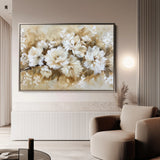 Floral 658 Canvas Art 60 x 40 cm / Black