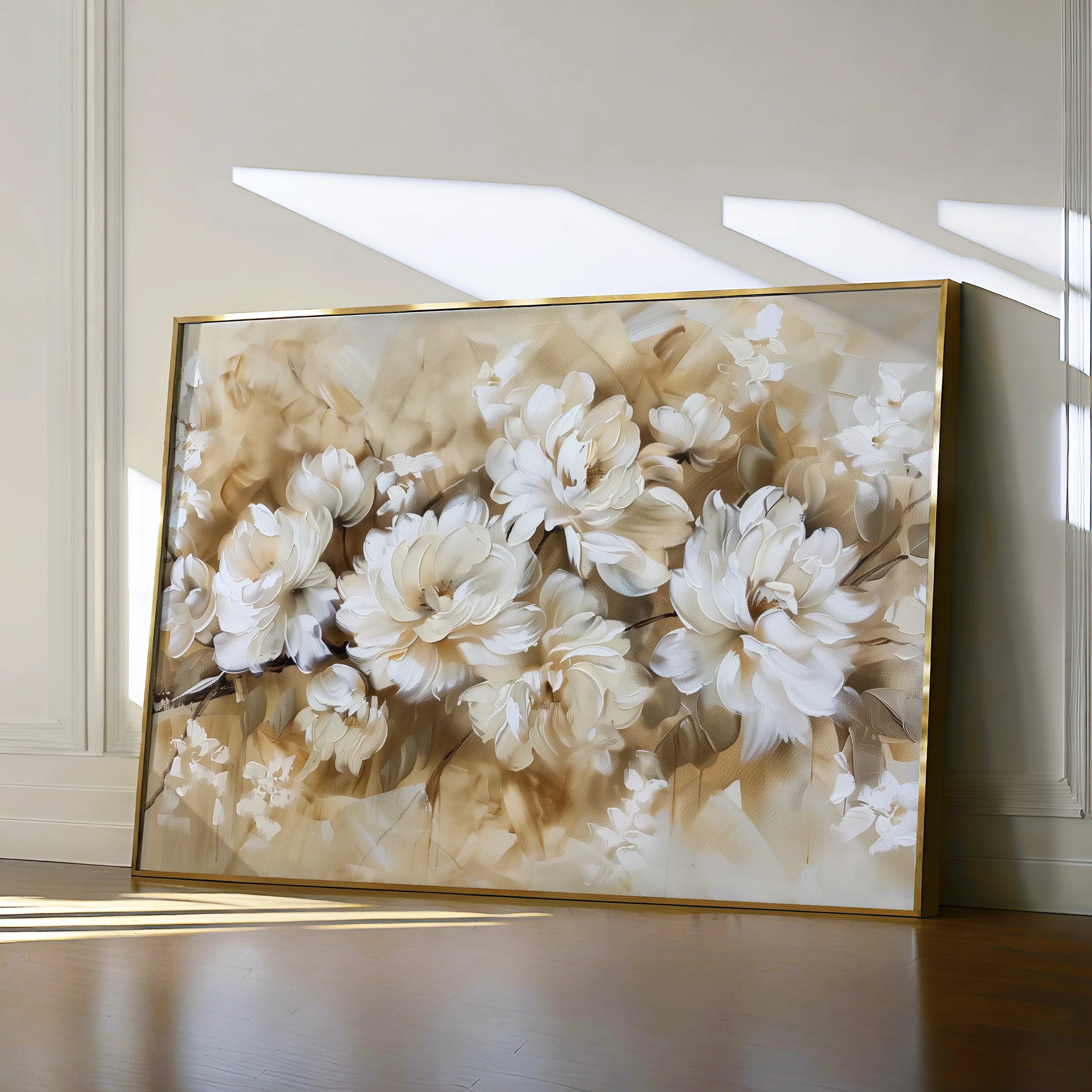 Floral 658 Canvas Art 60 x 40 cm / Black