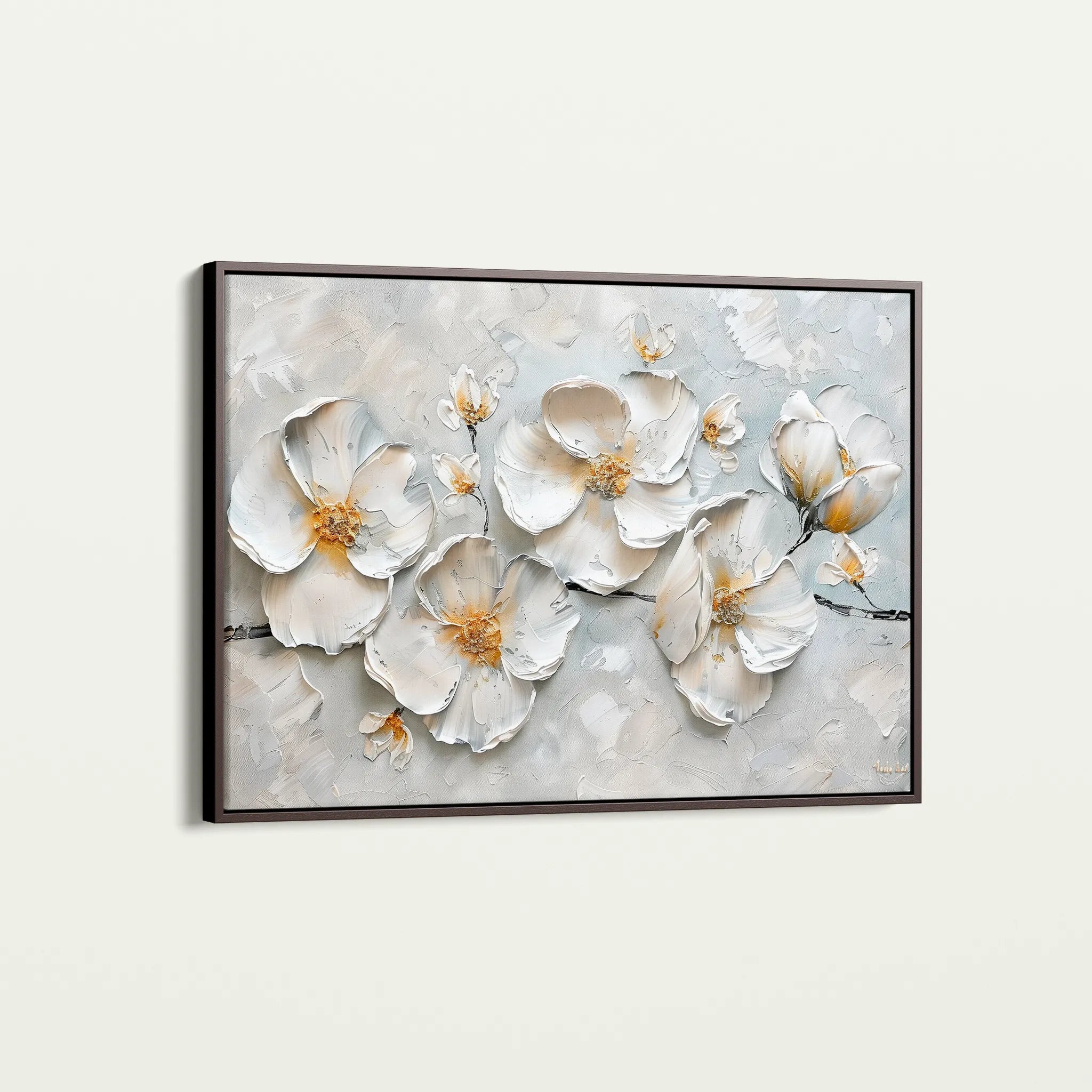 Floral 659 Canvas Art 60 x 40 cm / Black