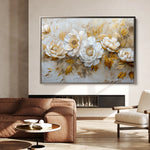 Floral 660 Canvas Art 60 x 40 cm / Black