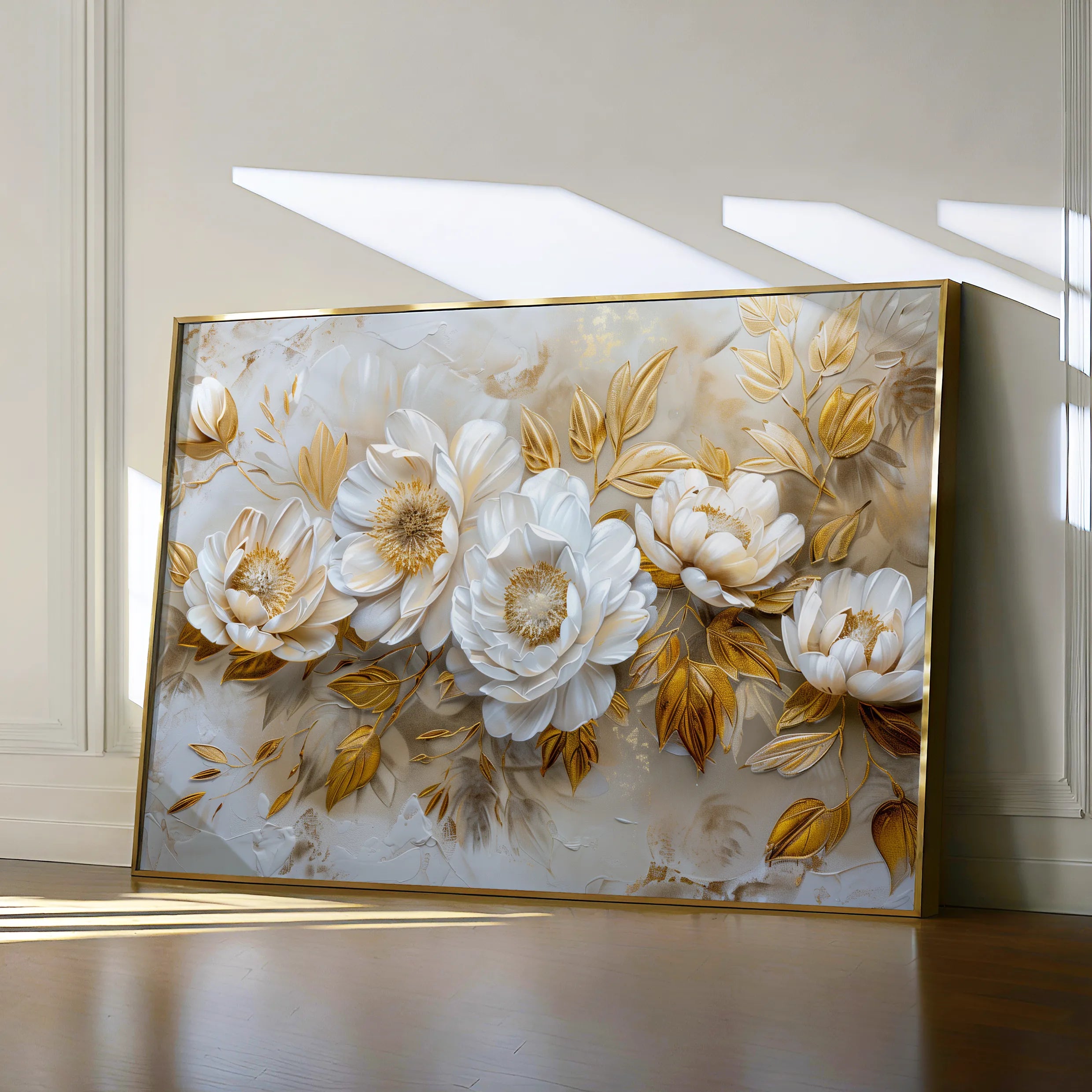Floral 660 Canvas Art 60 x 40 cm / Black