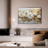 Floral 660 Canvas Art 60 x 40 cm / Black