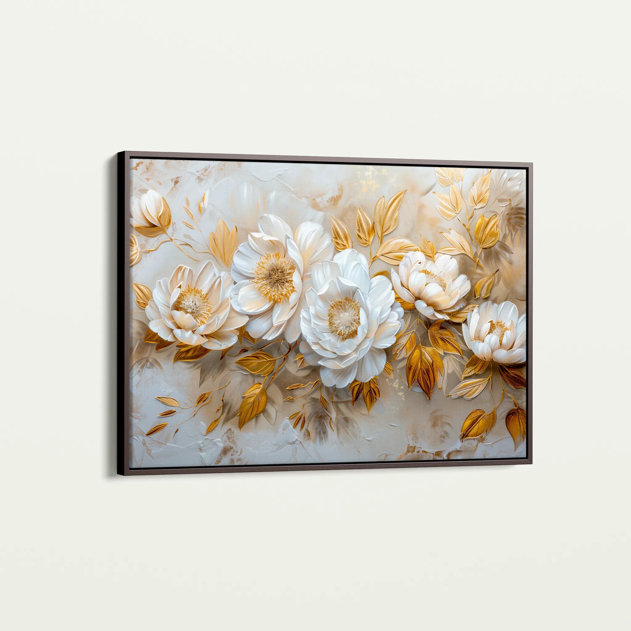 Floral 660 Canvas Art 60 x 40 cm / Black