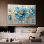 Floral 661 Canvas Art 60 x 40 cm / Black