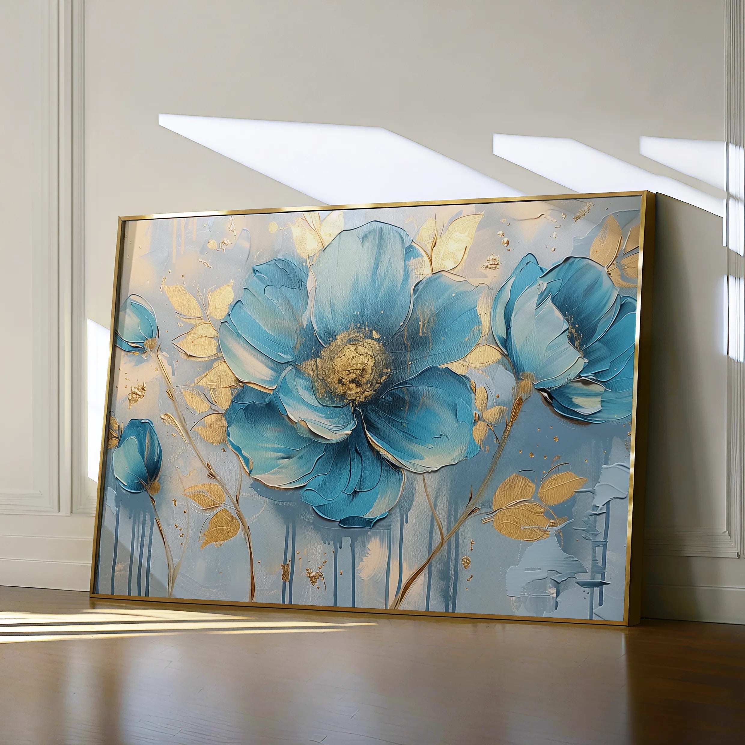 Floral 661 Canvas Art 60 x 40 cm / Black