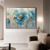 Floral 661 Canvas Art 60 x 40 cm / Black